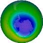 2010 October total column ozone, Credit: NASA Ozonewatch